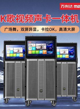 万利达家庭KTV新款歌王大功率户外视频家用K歌一体机音响 M+9521