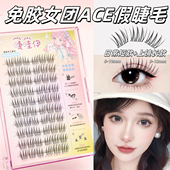 韩式 女团ace爱豆免胶假睫毛cos自然仿真日常上镜长短款 卷翘懒人睫