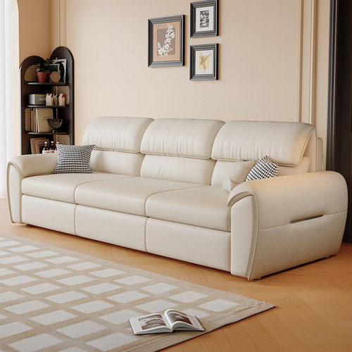 猫抓皮奶油风沙发床网红复古轻奢高端可折叠小户型多功能家两用床