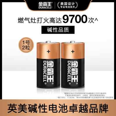 金霸王碱性电池一号燃气灶2粒D形R20电池煤气灶专用天然气液化气