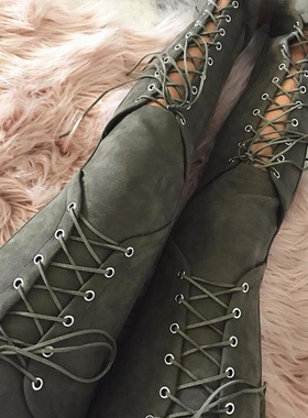 Fashion strapping tight pencil pants时尚纯色绑带 紧身铅笔裤