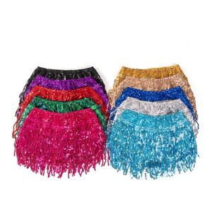 Stage 亮片流苏拉丁舞裙舞台演出短裤 Tassel Sequin Shorts Women