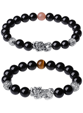 伊生爱情侣款貔貅手串时来运转