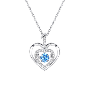 伊生爱官方足银钟爱一生项链情人节新年礼物送老婆送女友感动哭