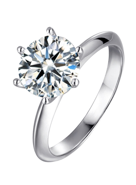 伊生爱莫桑钻戒指送女友浪漫礼物