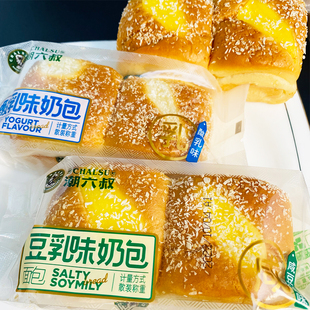 潮六叔豆乳味奶包椰蓉夹心奶包酸乳味手撕面包儿童营养早餐休闲零