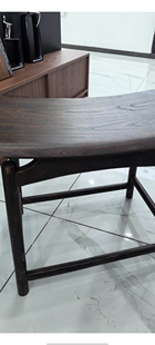 新中式老榆木换鞋凳梳妆凳实木马鞍凳餐桌凳茶桌凳学习凳