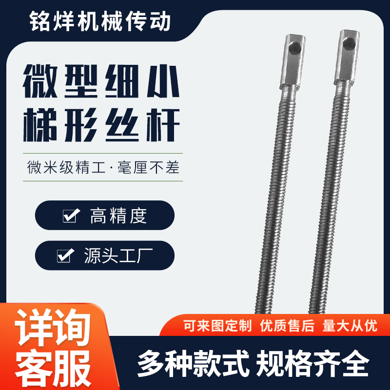 精密细小丝杆 微型左右旋正反牙梯形丝杠 T2*0.3 4*1 6*1特殊加工