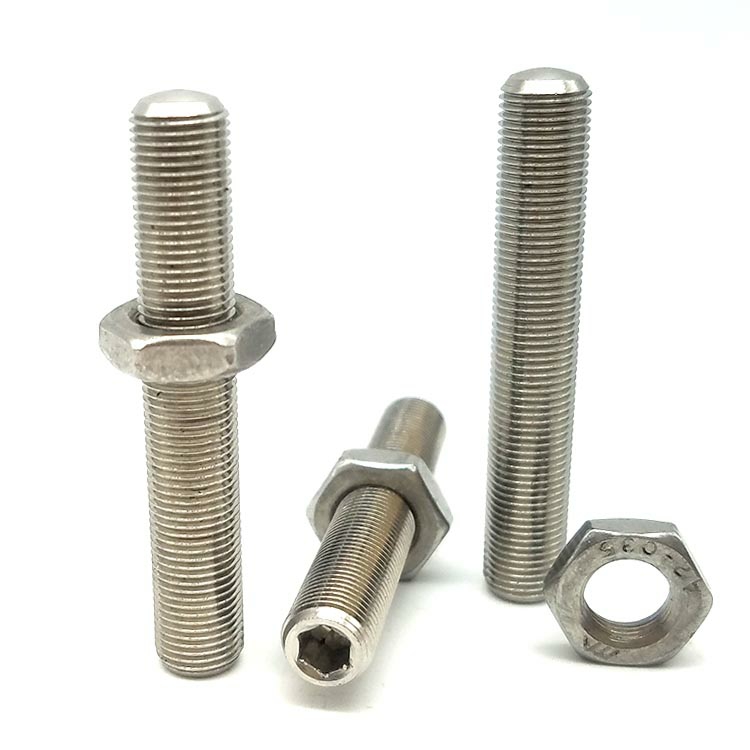 anb8-25/30/35/40/45/50/60细牙m8内六角型调整螺丝 碳钢带螺母