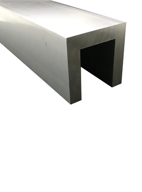 U型槽铝50x50x10mm铝合金C字铝内径30mm工业装饰凹型卡槽氧化铝u.