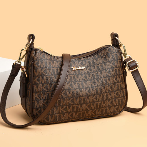 中年女士单肩包斜挎包妈妈包牛皮