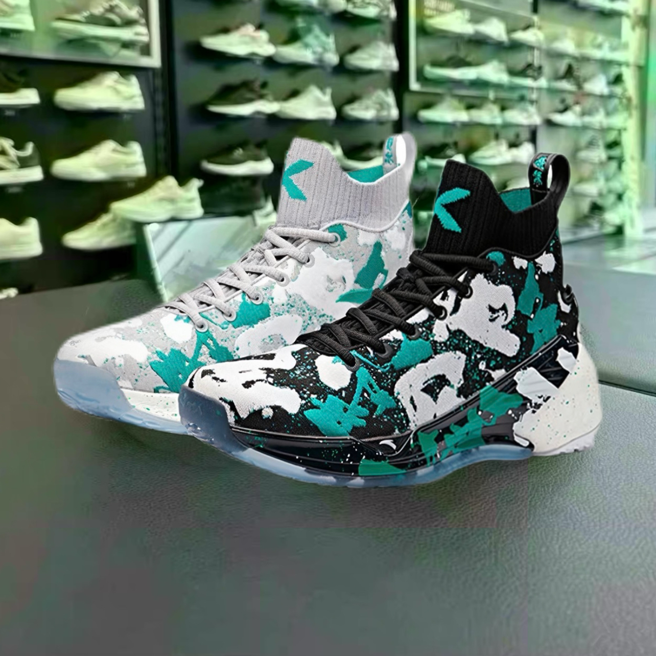 安踏篮球鞋男鞋静水鸳鸯汤普森4代高帮实战耐磨球鞋实战运动鞋