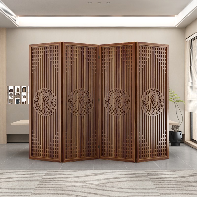 中古风屏风客厅隔断墙简易
