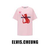 ELVIS.CHEUNG25秋冬新款 RIM花豹T恤印花短袖 女高级感显瘦百搭气质