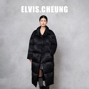 ELVIS.CHEUNG25秋冬新中式国风绣花长款鹅绒服女高级显瘦气质时尚