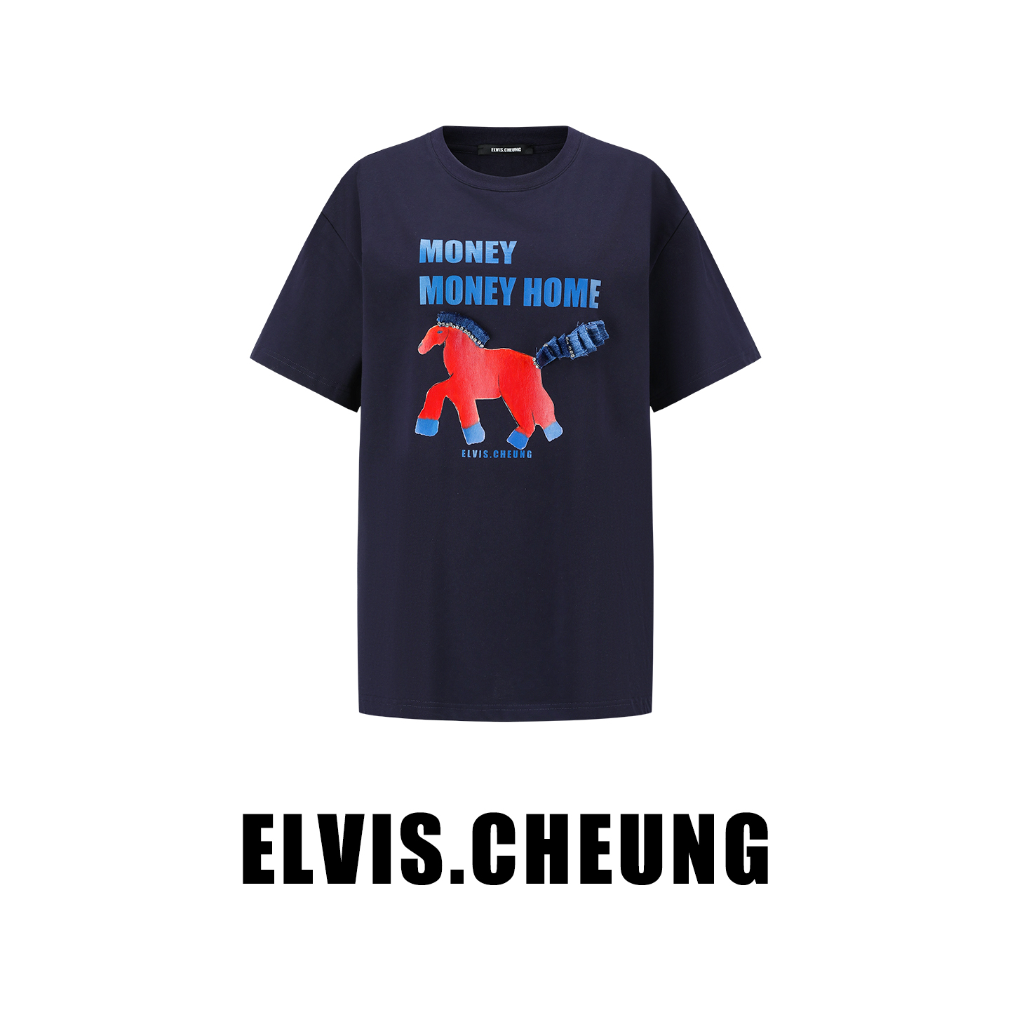 ELVIS.CHEUNG小马手工印花T恤