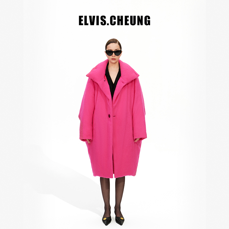 茧型长款大衣ELVIS.CHEUNG