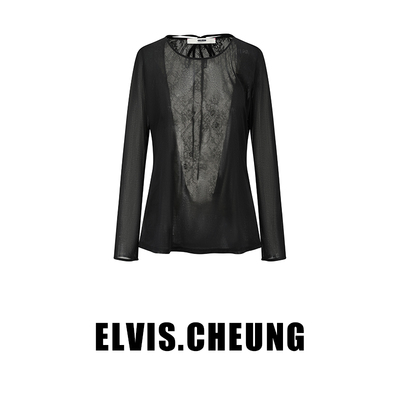 ELVIS.CHEUNG针织露背薄透长袖