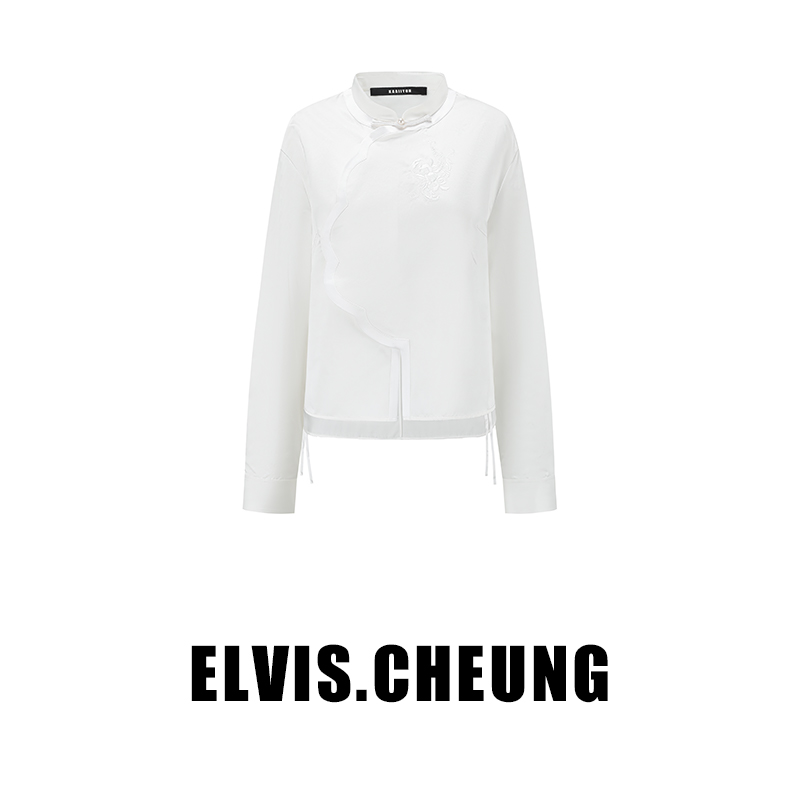 ELVIS.CHEUNG新中式国风斜襟衬衫
