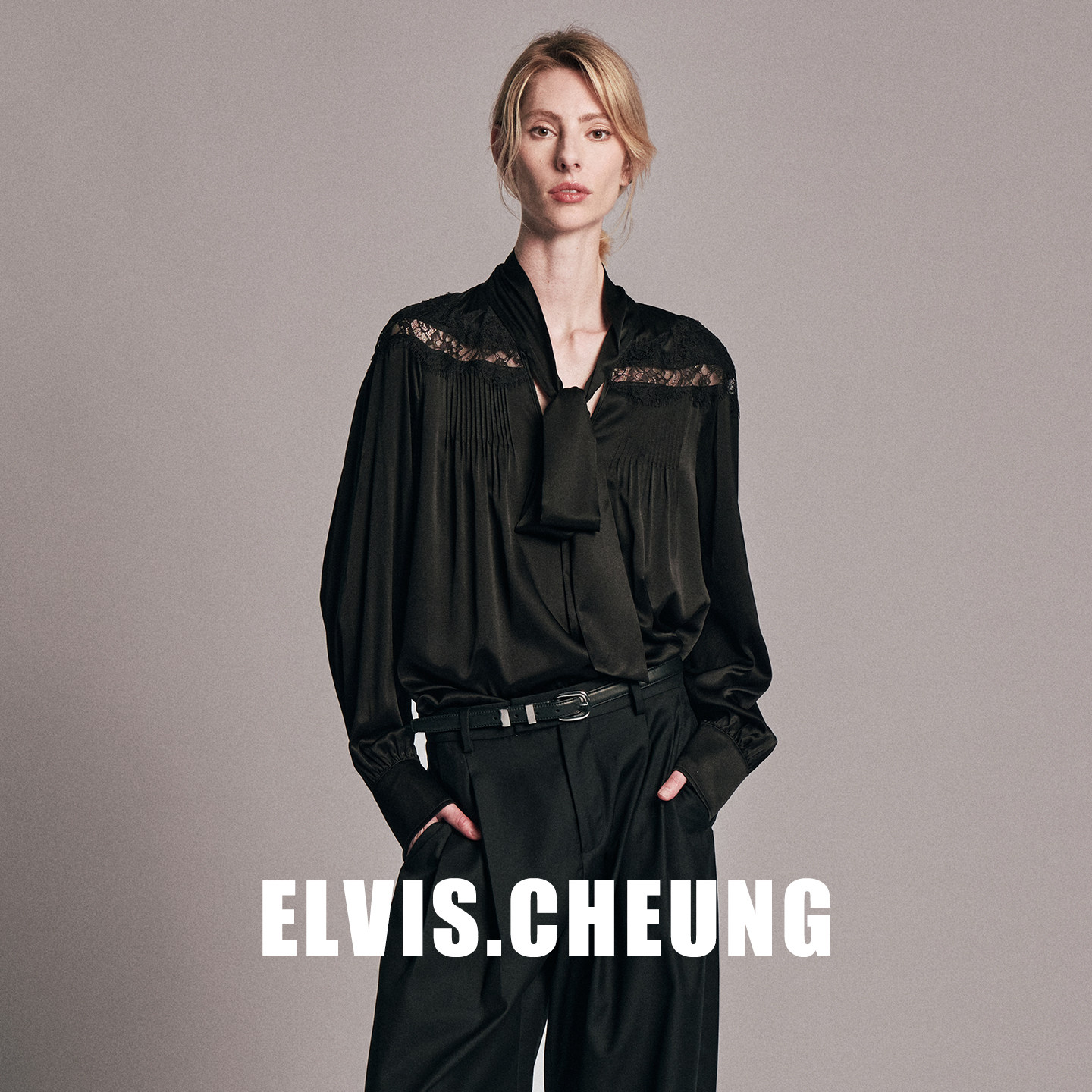 ELVIS.CHEUNG法式蕾丝装饰衬衫图片