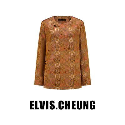 ELVIS.CHEUNG壮锦曲襟宽松外套