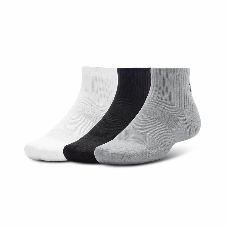 安德玛UA男女运动袜篮球袜毛巾袜舒适透气中筒袜3双装 1386372