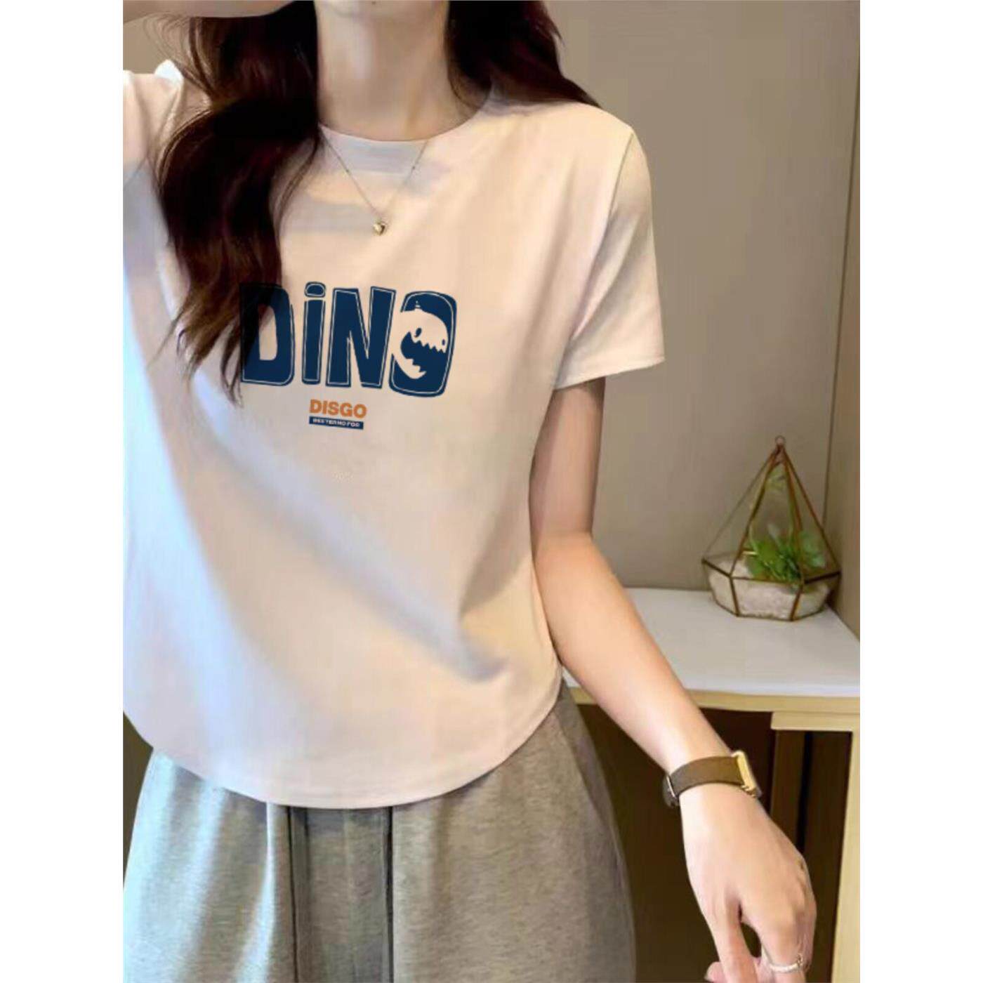 不规则纯棉t恤女短袖2024年新款夏季百搭宽松设计感小众短款上衣