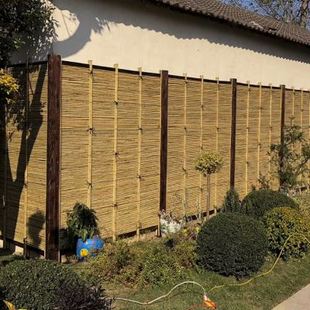 定制日式 竹篱笆栅栏围栏护栏庭院花园布置户外隔断门木造景护栏隔