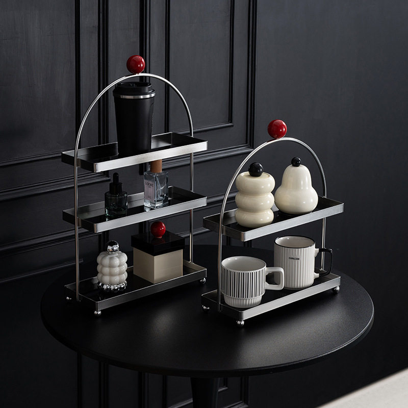 不锈钢置物架中古风拱形多层桌面水杯架子卫生间客厅化妆品收纳架,收纳整理,整理架/置物架/收纳架,淘宝优惠券,粉丝福利购,淘宝优惠卷