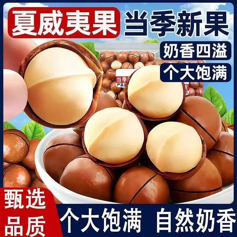 【新货】夏威夷果仁坚果原味袋装奶油味夏果干果仁袋装年货零食