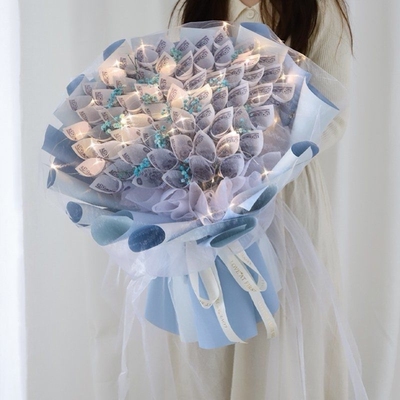 人民币花束自制有钱花全套材料包diy现金礼盒钞票真钱手工可放钱