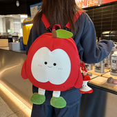 新款 可爱苹果书包女生高颜值休闲轻便背包蛋仔派对卡通旅游双肩包