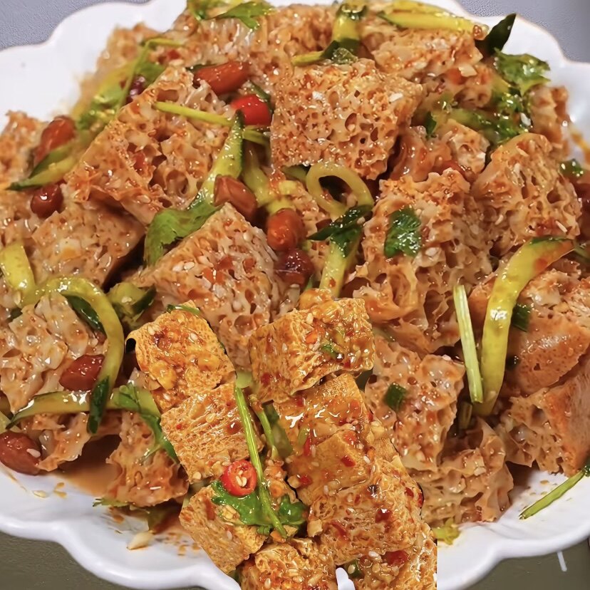 河南特产烤麸丁凉皮专用面筋干凉拌菜干货火锅麻辣烫冒菜商用食材