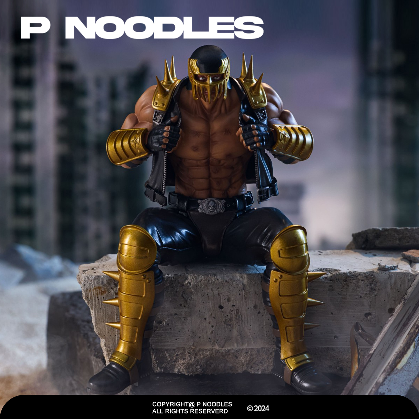 正版FuRyu现货 北斗神拳 贾基 压泡面人偶景品手办