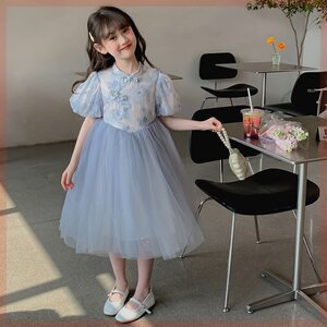 新品巴拉巴拉女童连衣裙夏装2024新款儿童汉服裙子夏季新中式小女