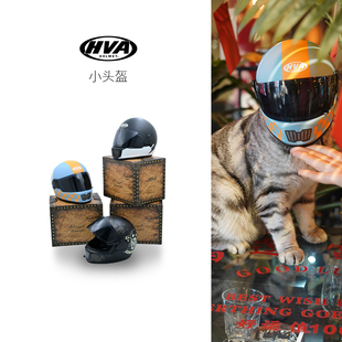 意大利HVA猫咪头盔宠物猫机车摩托车礼物礼品玩偶玩具迷你安全帽
