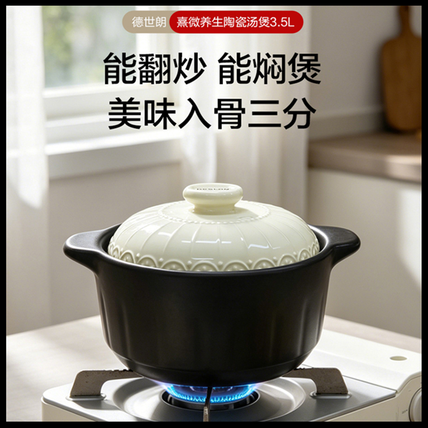 德世朗陶瓷炖锅耐高温持久保温