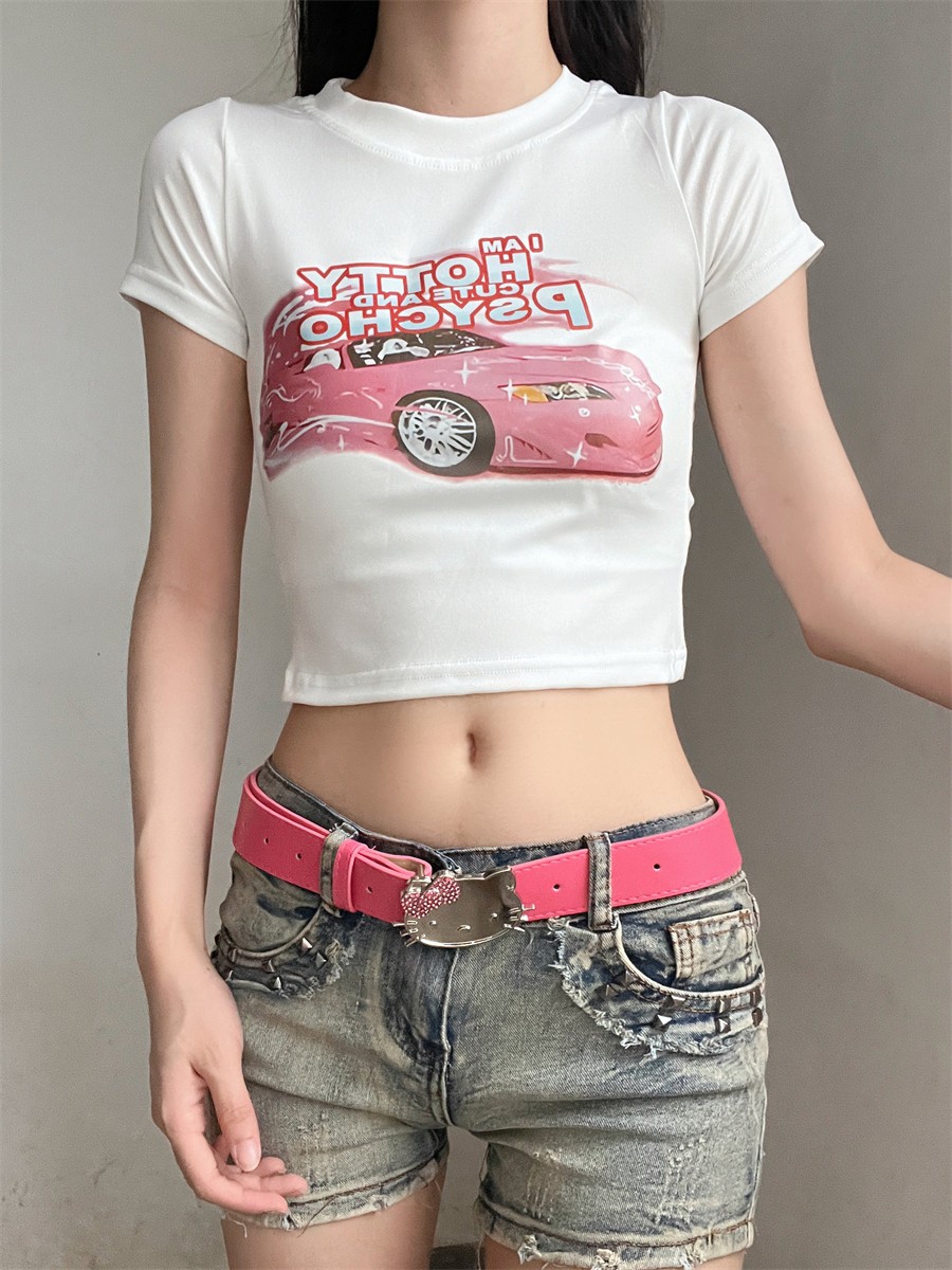 减龄超可爱tk猫扣头卡通腰带小众皮带hellokitty牛仔配饰百搭裤带