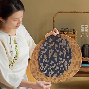 知舍 精棉云纹 干泡台茶席 手工双层新中式 原创复古宫廷风茶垫子
