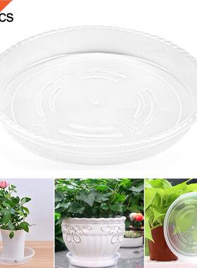 10Pcs Plastic Transparent Flower Pot Drip Trays Clear Round