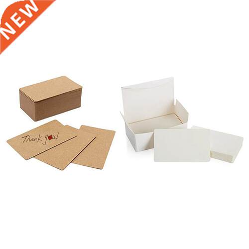 100Pcs Blank Kraft Paper Busness Cards Word Card Wth