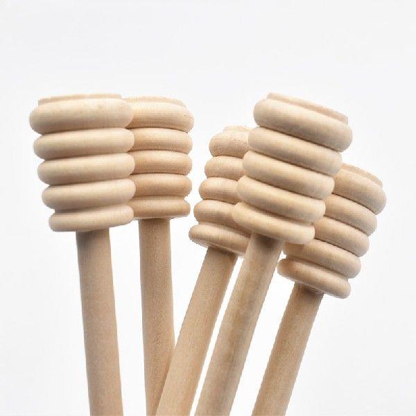 2.4*16CM Wooden Mini Honey Spoon Eco-Friendly Long Handle