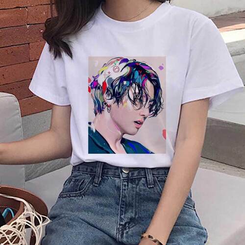 Bulletproof Youth League Print White black T-Shirt Ms. Korea