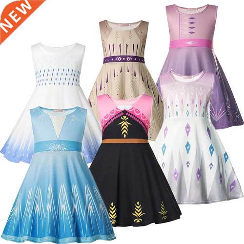 Snow Queen Elsa 2 Princess Dress for Baby Girls Anna 2 Re