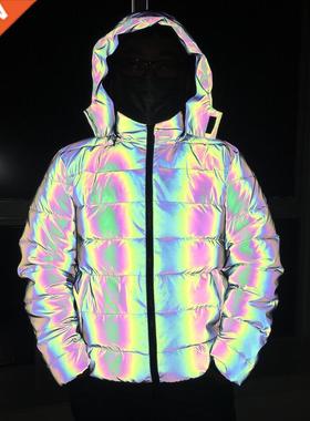 Fashion Reflective Jacket Winter Coats Thick Warm Parkas Set