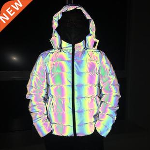 Fashion Reflective Jacket Winter Coats Thick Warm Parkas Set