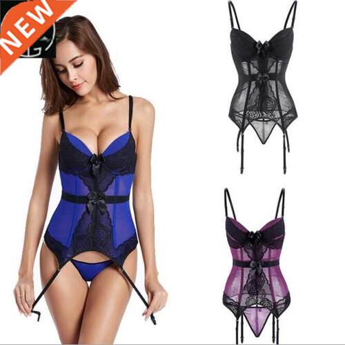 Sexy LaceLingerie Waist Trainer Transparent Sleepwear Corset