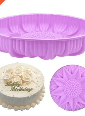 Moule rond en Silicone tournesol outil de patisserie 3D Fond