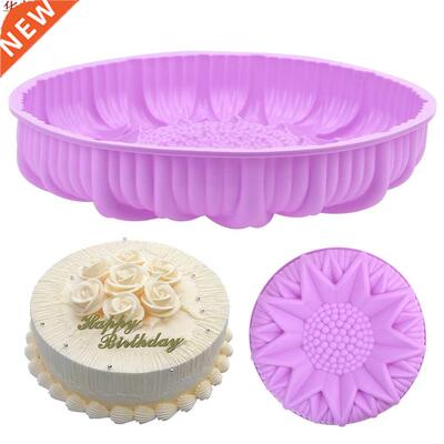 Moule rond en Silicone tournesol outil de patisserie 3D Fond