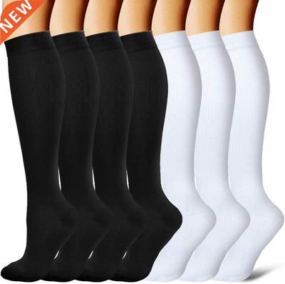 7 Pair/Pack Compression Stocking Women Knee High 0mmHg Edem